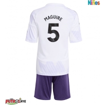 Camiseta Manchester United Harry Maguire #5 Visitante Equipación para niños 2025-26 manga corta (+ pantalones cortos)